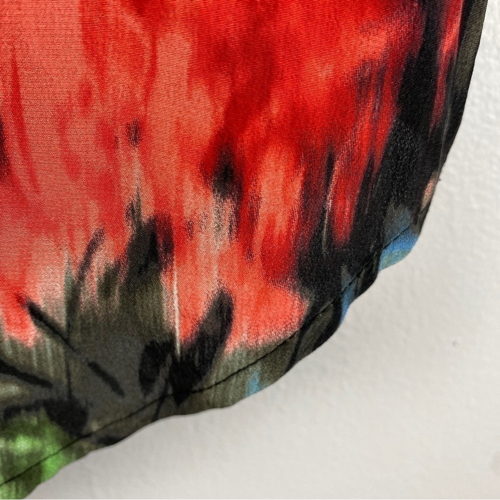 ✨3/$21✨ J. Crew 100% Silk Sleeveless Blouse Abstract Floral Black Red Size 00 - Picture 9 of 11